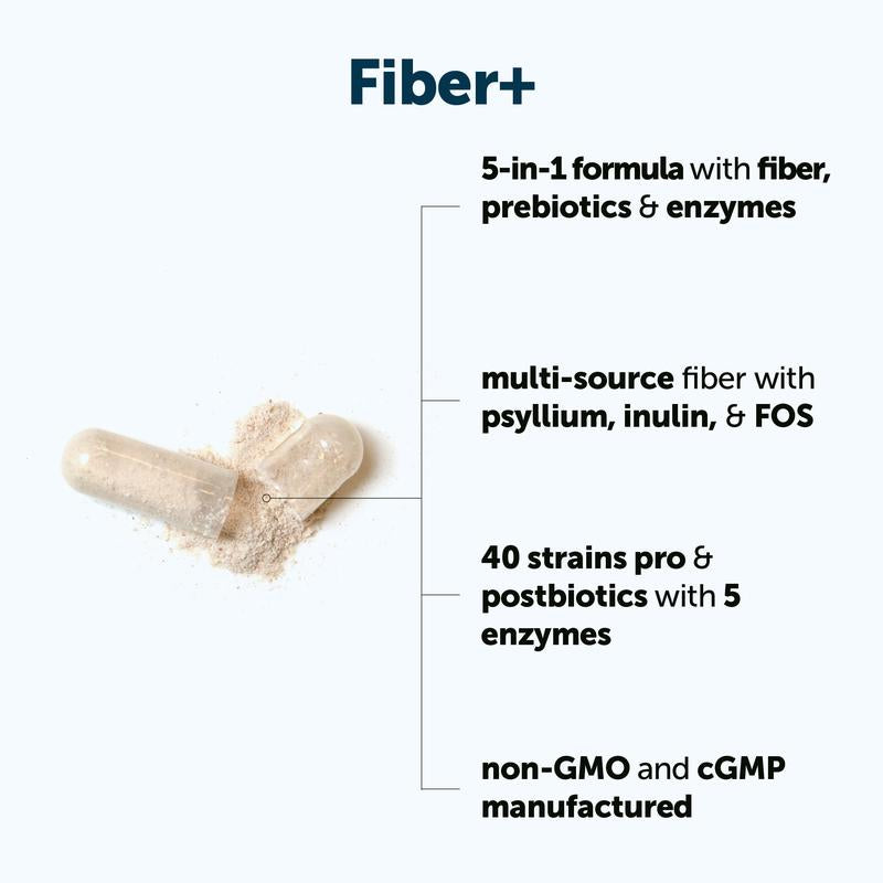 Nutriflow Fiber+ Daily Wellness Formula – Vegetarian Capsules